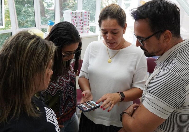 Camila learning about telemedicine