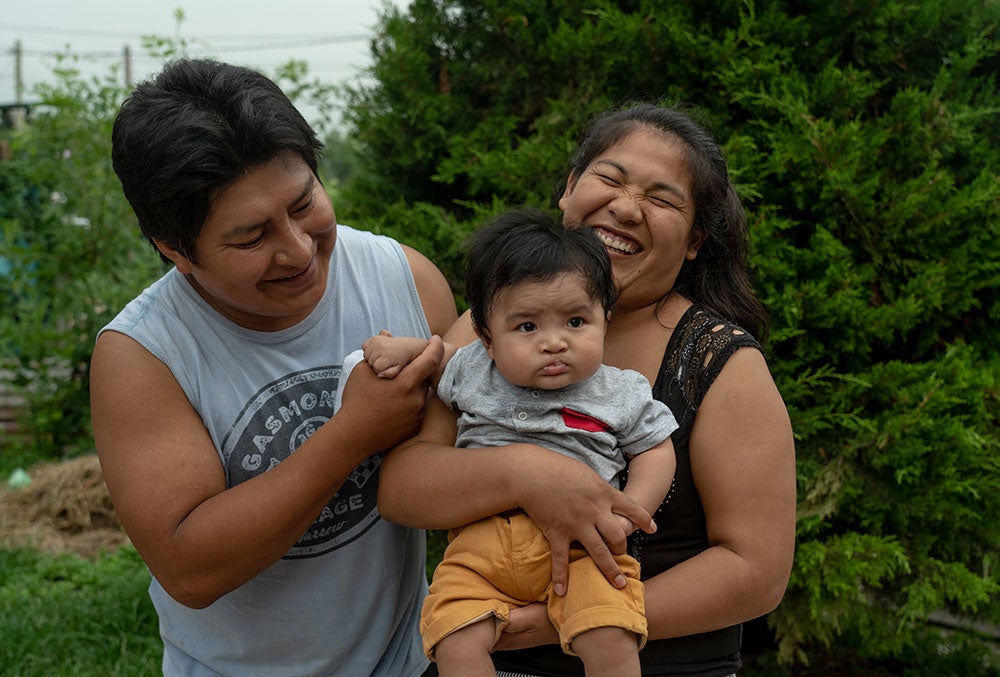 Miguel with his parents, Jose and Zulema