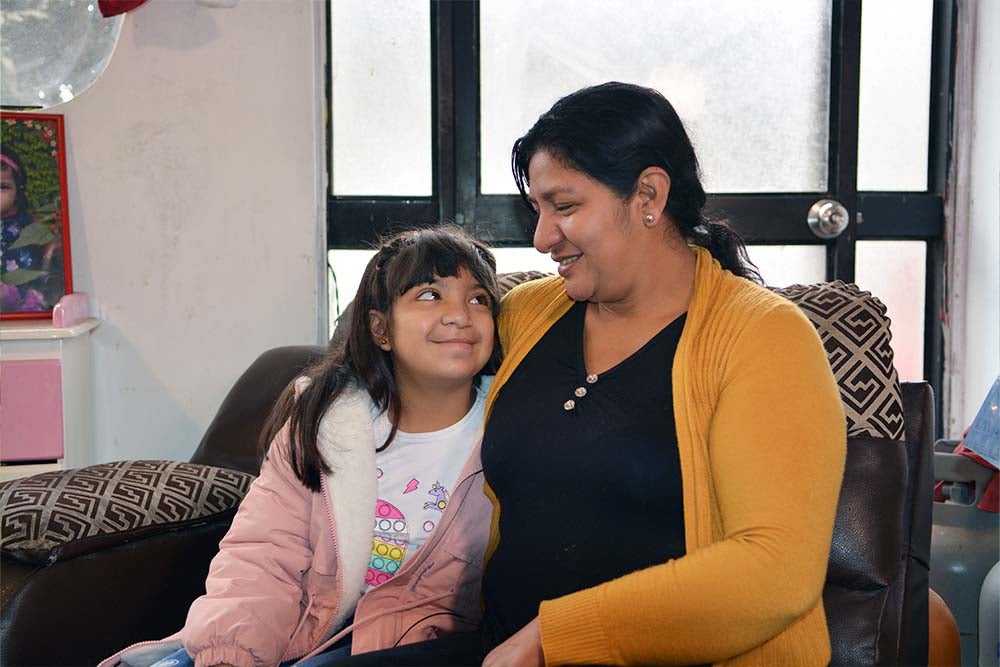 Bhania and Yolanda share a smile
